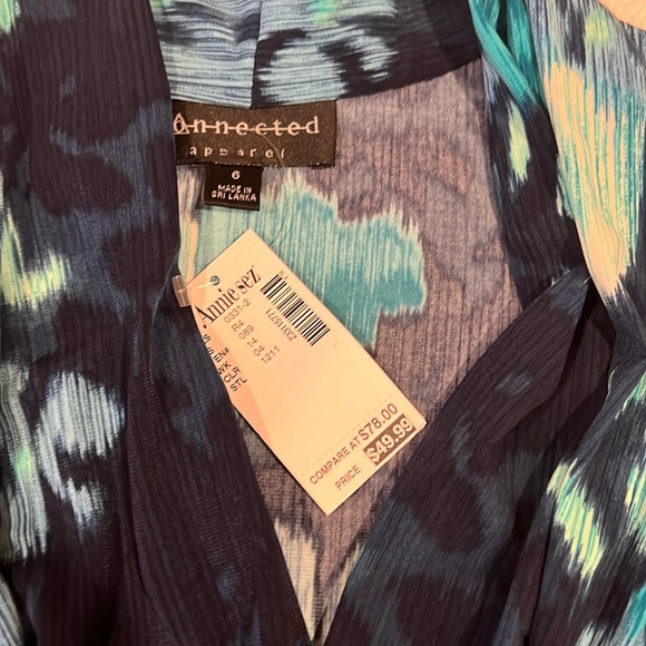 Stunning navy/ teal dress - Picture 3 of 3